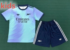 2024-2025 Arsenal Away Blue Kids/Youth Soccer Uniform