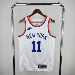 75th Anniversary New York Knicks White #11 NBA Jersey-311