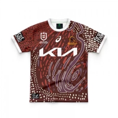 24-25 Mustang Home Red Thailand kids Rugby Shirt