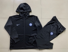 2024-2025 Inter Milan Black  Thailand Soccer Jacket Uniform With Hat-815