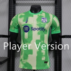 Player Version 2024-2025 Barcelona 2nd Away Green Thailand Soccer Jersey AAA-888