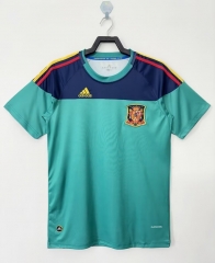 Retro Version 2010 Spain goalkeeper Blue Thailand Soccer Jersey AAA-811