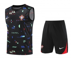 2024-2025 Portugal Black Thailand Vest  Soccer Uniform-418