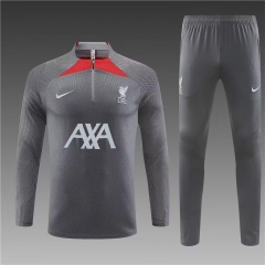 2024-2025 Liverpool Gray Thailand Soccer Tracksuit-411