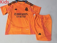 2024-2025  Real Madrid Away Orange Kids/Youth Soccer Uniform-507