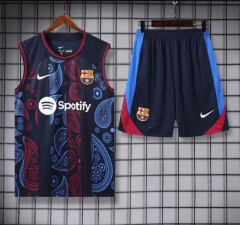 2024-2025 Barcelona Royal Blue Thailand Soccer Vest Uniform-418