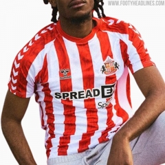 2024-25 Sunderland AFC Home Red&White  Thailand Soccer Jersey AAA