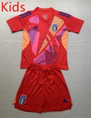 2024-2025 Italy Goalkeeper Red Soccer Uniform-AY