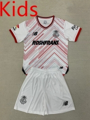 2024-2025 Deportivo Toluca FC Away White Kids/Youth Soccer Uniform-AY