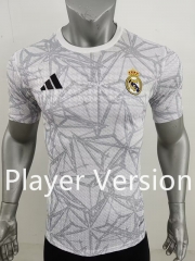 Player Version 2024-2025  Real Madrid White Thailand Soccer Jersey AAA-7959