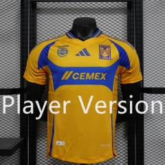 Player Version 2024-25 Tigres UANL Home Yellow Thailand Soccer Jersey AAA-888