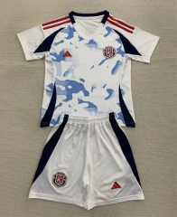 2024-2025 Costa Rica Away White Kids/Youth Soccer Uniform-AY