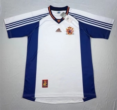 Retro Version 98-99 Spain Away White Thailand Soccer Jersey AAA-4130