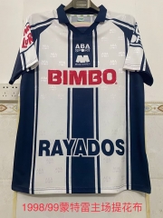 Retro Version 98-99 Monterrey Home Blue&White Thailand Soccer Jersey AAA-6895