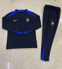Player Version 2024-25 France Royal Blue Thailand Soccer Tracksuit Uniform-411