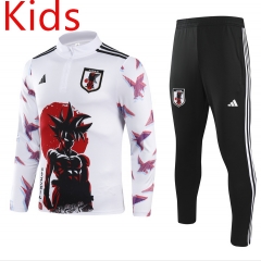 2024-2025 Special Version Japan White Kids/Youth Soccer Tracksuit-GDP