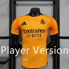 Player Version 2024-25 Real Madrid Away Orange Thailand Soccer Jersey AAA-888