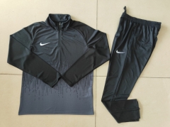 （s-3xl）Nike Gray&Black Thailand Soccer Tracksuit-GDP