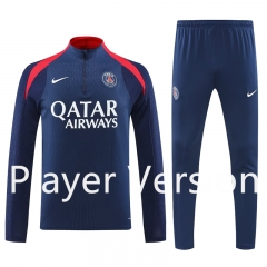 Player version 2024-2025 Paris SG Red&Blue Thailand Soccer Tracksuit Uniform-4627