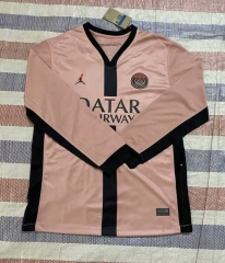 2024-25  Paris SG 2nd Away Pink  LS Thailand Soccer Jersey AAA-422