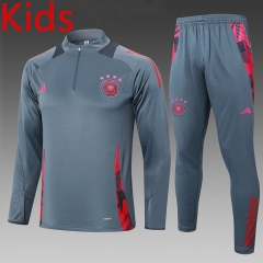 2024-2025 Germany Grey Kids/Youth Soccer Tracksuit-815