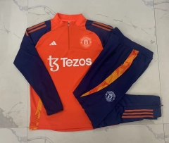 2024-25 Manchester United Orange Thailand Soccer Tracksuit Uniform-815
