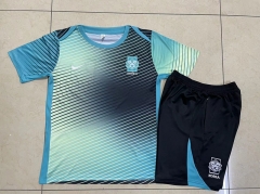 2024-2025 Korea Republic Laker Blue Short-sleeved Thailand Soccer Tracksuit-815