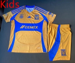 2024-2025 Tigres UANL Home Yellow Kids/Youth Soccer Uniform-912