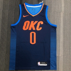 Oklahoma City Thunder Blue #0 NBA Jersey-311