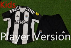 Player version 2024-2025 Newcastle United Home Black&White Kids/Youth Soccer Uniform-9926