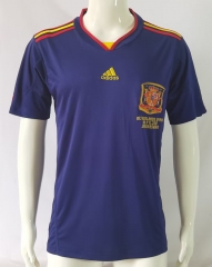 Retro Version 2010 Spain Away Royal Blue Thailand Soccer Jersey AAA-503