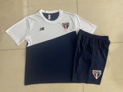 2024-25  Sao Paulo White Thailand Short-sleeved Tracksuit-815