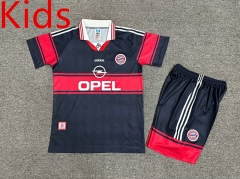 97-99 Bayern München Away Royal Blue Kids/Youth Soccer Uniform-7809