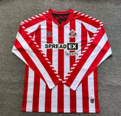 2024-2025 Sunderland Home White&Red LS Thailand Soccer Jersey AAA-512