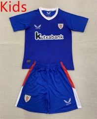 2024-25 Athletic Bilbao Away Blue Kids/Youth Soccer Unifrom-AY