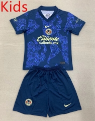 2024-2025 Club America Away Blue Kids/Youth Soccer Uniform-AY