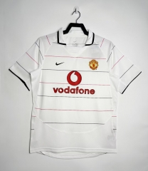 Retro Version 03-05  Manchester United  Away White Thailand Soccer Jersey AAA-811