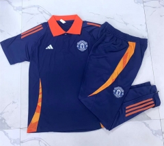 2024-25 Manchester United Blue Thailand Polo Uniform-815