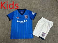 2024-25 Ipswich Town Home Blue Kid/Youth Soccer Uniform-7809