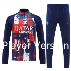 Player version 2024-2025 Paris SG Royal Blue Thailand Soccer Tracksuit Uniform-4627