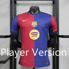 Champions League Player Version 2024-25 Barcelona Home Red&Blue Thailand Soccer Jersey AAA-888