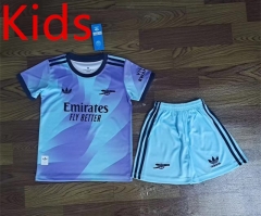 2024-2025 Arsenal 2nd Away Blue Kids/Youth Soccer Uniform-709
