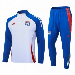 2024-25 Olympique Lyonnais White Thailand Soccer Tracksuit-411