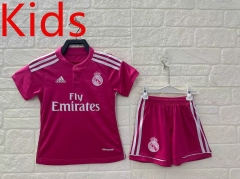 Retro Version 14-15 Real Madrid Away Pink Kids/Youth Soccer Uniform-5074