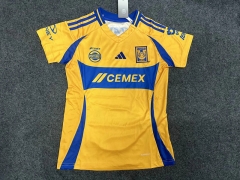 2024-2025 Tigres UANL Home Yellow Women Thailand Soccer Jersey AAA-GB