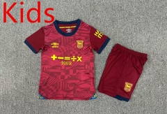 2024-25 Ipswich Town Away Red Kid/Youth Soccer Uniform-7809