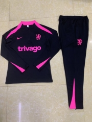 2024-2025 Chelsea Black Thailand Soccer Tracksuit Uniform -411