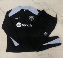 2024-2025 Barcelona Black Thailand Soccer Tracksuit-815