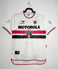 Retro Version 2000 Sao Paulo Futebol Clube Home White Thailand Soccer Jersey AAA-811