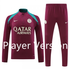 Player version 2024-2025 Paris SG Red Thailand Soccer Tracksuit Uniform-4627
